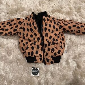 Appaman Leopard Print Kids Jacket - Brown and Black